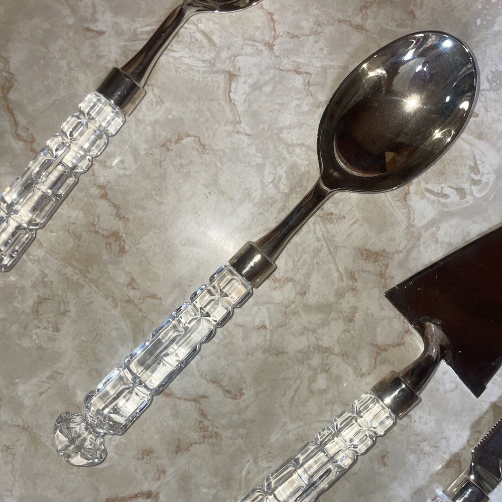 Shannon Solid Spoon Crystal Handle Silver Plated